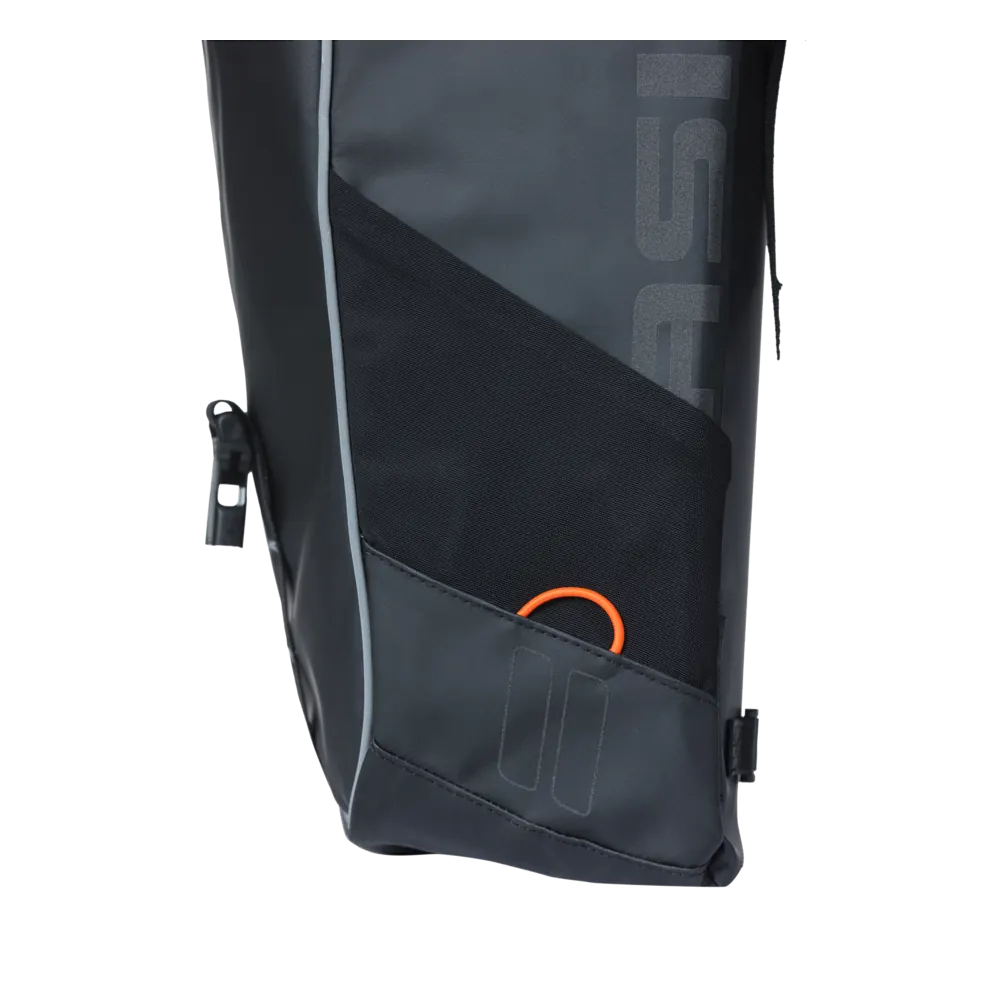 Basil Miles Tarpaulin - dubbele fietstas - 34 liter - zwart/oranje