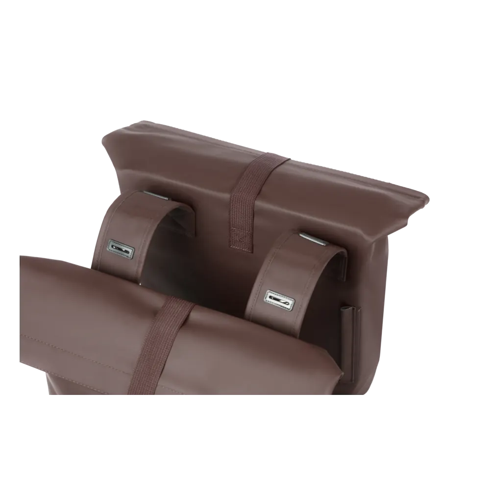Basil City - dubbele fietstas - 28-32 liter – roasted brown