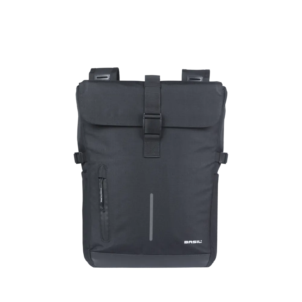 Basil Move - dubbele fietstas - 30 liter - zwart