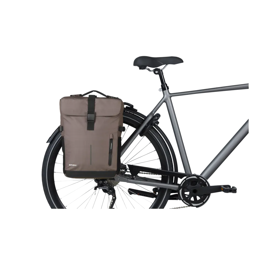 Basil Move - dubbele fietstas MIK - 30 liter - bruin