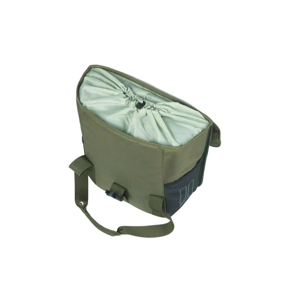 Basil GO - enkele fietstas - 16 liter - donkergroen