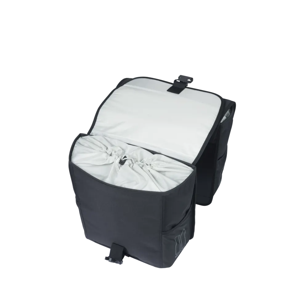 Basil GO - dubbele fietstas - 32 liter - zwart