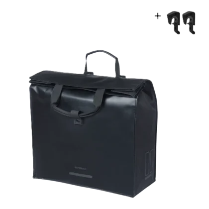 Basil Urban Load Pro - fietsshopper MIK Hooks - 15-20L - zwart