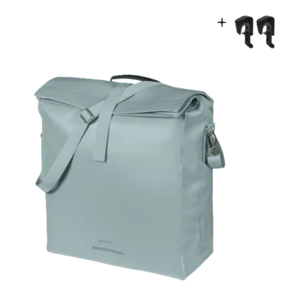 Basil Urban Load Pro - enk. fietstas MIK Hooks - 19-24L - silver blue