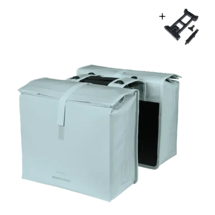 Basil Urban Load Pro - dubbele fietstas MIK - 50-64L - silver blue
