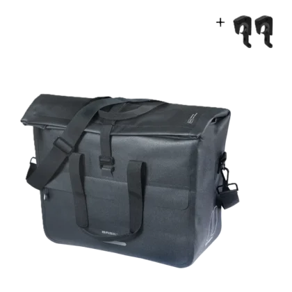 Basil Urban Dry Neo - office bag MIK Hooks - 23-26L - zwart