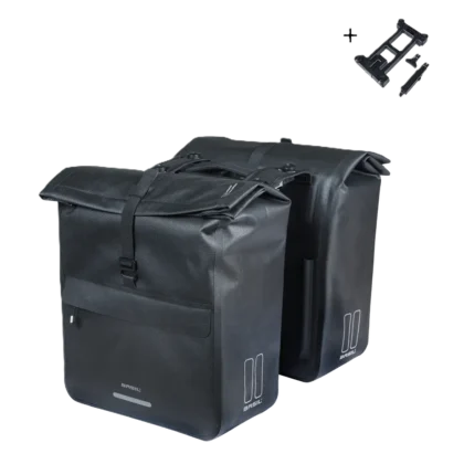 Basil Urban Dry Neo - dubbele fietstas MIK - 46-52L - zwart