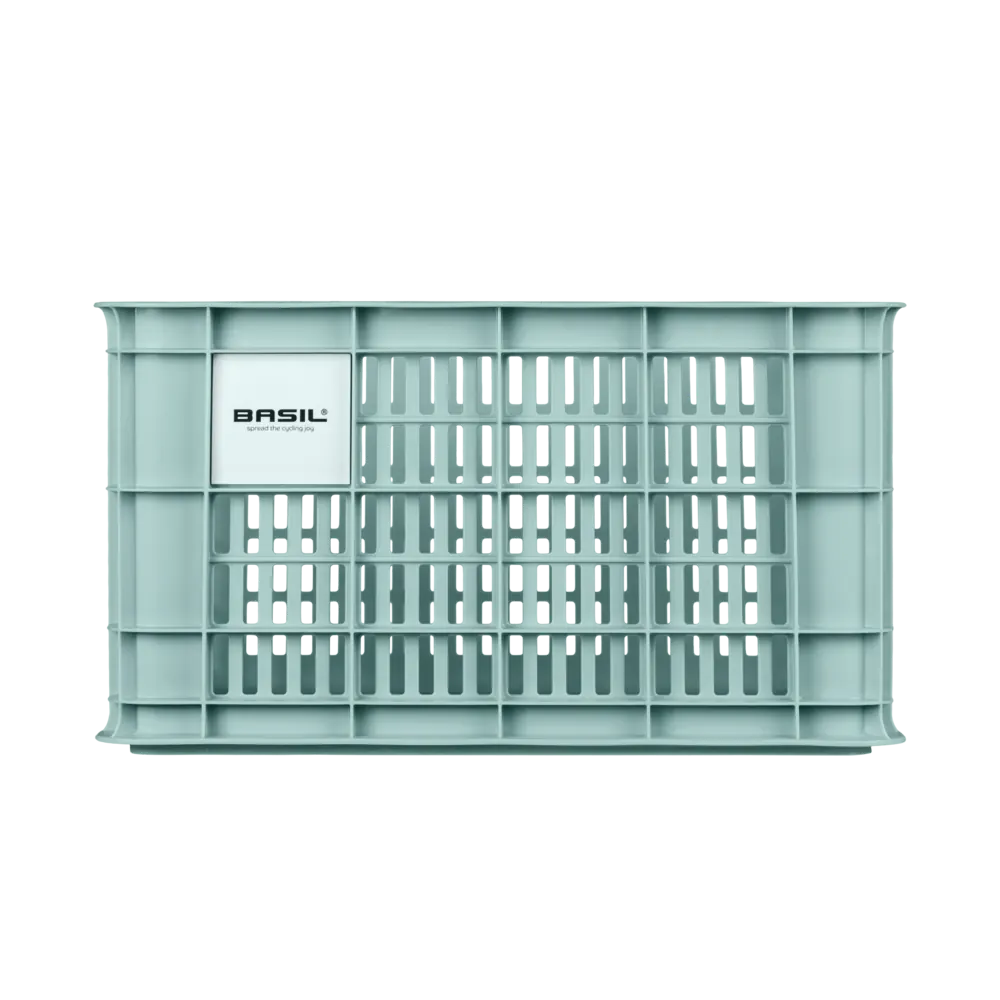Basil fietskrat L - groot - 40L - gerecycled plastic - silver blue