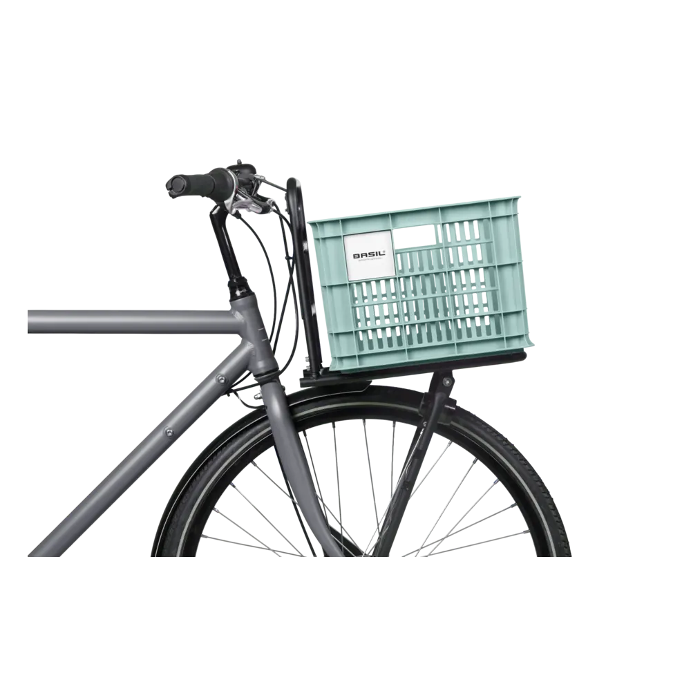 Basil fietskrat S - klein - 17,5L - gerecycled plastic - silver blue